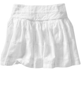 BabyGap: Shirred patchwork skirt - white