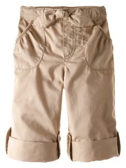 BabyGap: Shirred roll-up pants - light camel