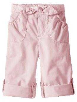BabyGap: Shirred roll-up pants - pink