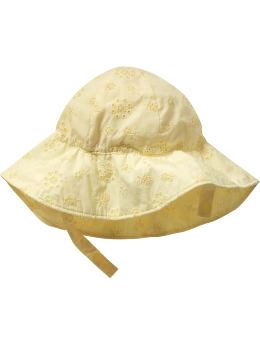 BabyGap: Eyelet sunhat - lemongrass