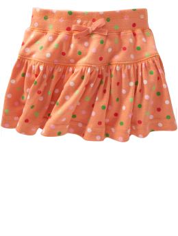 BabyGap: Ruffle knit skirt - paradise peach dot