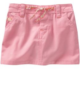 BabyGap: Floral-drawstring canvas skirt - rose frost