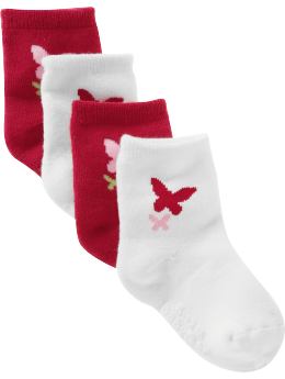 BabyGap: Butterfly socks (2-pack) - watermelon
