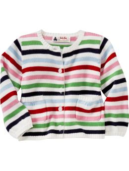 BabyGap: Striped cardigan sweater - multi stripe