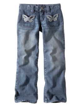 GapKids: Butterfly straight jeans - denim