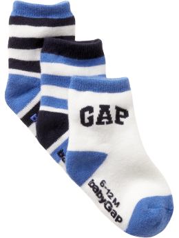 BabyGap: Fun striped socks (3-pack) - blue stripe