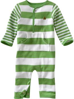 BabyGap: Bold striped one-piece - stem green