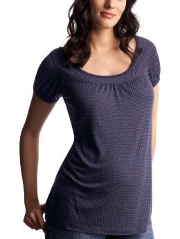 Maternity: Short-sleeved dot T - blue dot