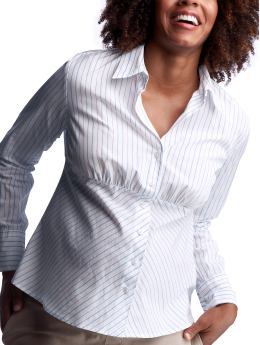 Maternity: Striped Grace shirt - blue stripe
