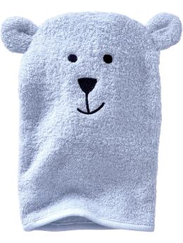 BabyGap: Bear bath mitt - sky blue
