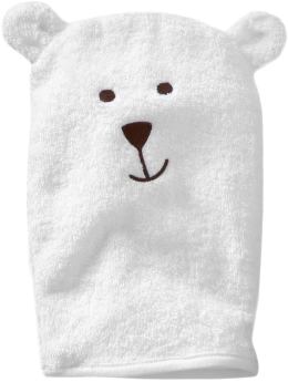 BabyGap: Bear bath mitt - white