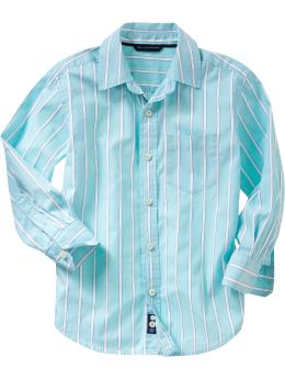 GapKids: Bold striped shirt - deep surf