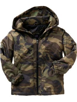 GapKids: Camo hooded active jacket - camo