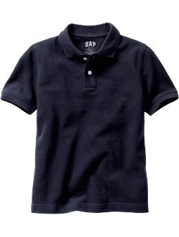 GapKids: Solid pique polo - blue galaxy
