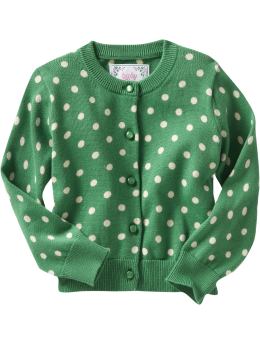 BabyGap: Polka-dot cardigan - green dot