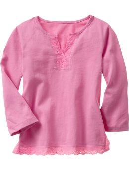 BabyGap: Eyelet-detailed tunic - pink taffy