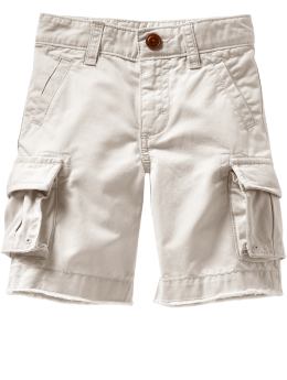 BabyGap: Cut off cargo shorts - beach pebble
