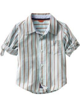 BabyGap: Striped convertible shirt - blue heaven