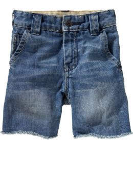 BabyGap: Vintage frayed-hem shorts - corvette wash