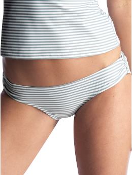 Women: Striped keyhole hipster - winter dusk & white stripe