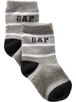 BabyGap: Athletic logo socks - heather gray