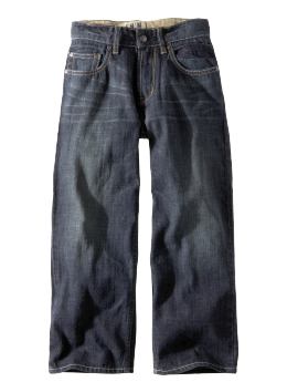 GapKids: Loose fit resin jeans - midnight chevron