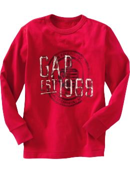GapKids: Sueded logo graphic T - admiral red