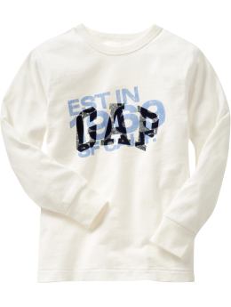 GapKids: Sueded logo graphic T - off white