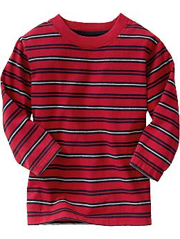 BabyGap: Striped stretch crew - admiral red