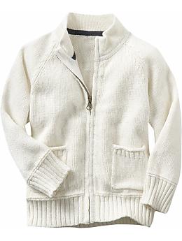 BabyGap: Raglan zip-up sweater - white sail