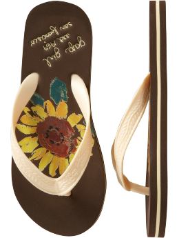 GapKids: Sunflower flip flops - tudor brown