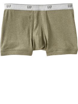 Men: Heathered square cut boxer briefs - green heather
