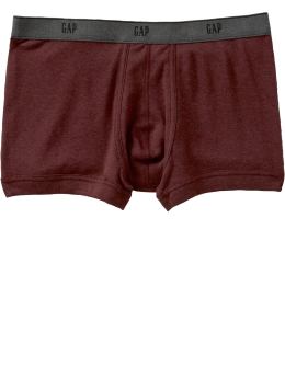 Men: Heathered square cut boxer briefs - dark red