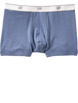 Men: Heathered square cut boxer briefs - heather blue