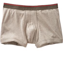 Men: Heathered square cut boxer briefs - light brown heather