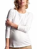 Long-sleeved stretch crewneck T Long-sleeved stretch crewneck T