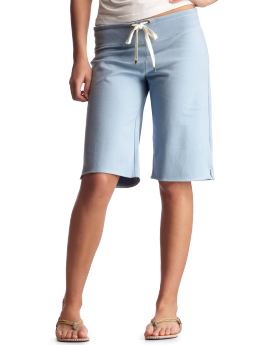 Women: Terry bermuda shorts - blue ice