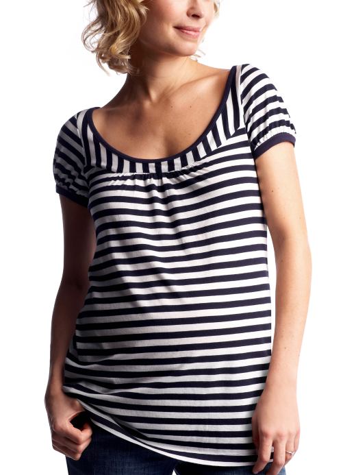 Maternity: Striped scoop-neck T: Short-Sleeved Ts: Ts & Camis | Gap from gap.com