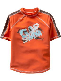 GapKids: Graphic rash gaurd - bright ginger