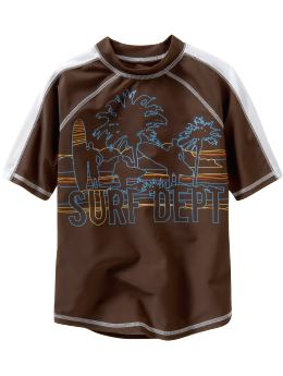 GapKids: Graphic rash gaurd - fudge brownie