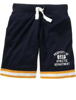 GapKids: Athletic mesh shorts - blue galaxy