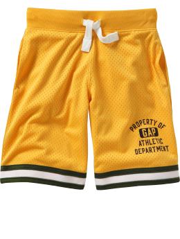 GapKids: Athletic mesh shorts - butterscotch
