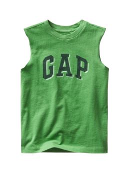 GapKids: Sueded sleeveless logo T - pixie green