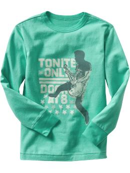 GapKids: Sueded music graphic T - deep surf