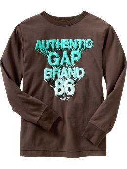GapKids: Sueded music graphic T - fudge brownie
