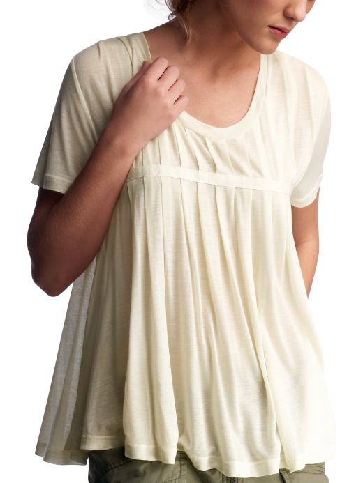 Women: Womens: Pleated tunic top: Short-sleeved: Tops | Gap Women: Womens: Pleated tunic top: Short-sleeved: Tops | Gap