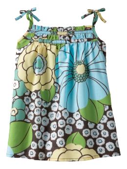 BabyGap: Bold flower bow tank - blue floral