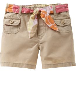 BabyGap: Pull-on tie shorts - light camel