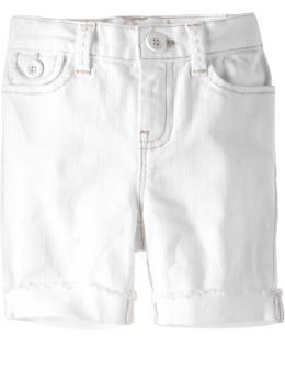 BabyGap: Button pocket Bermuda shorts - white denim