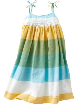 BabyGap: Vibrant stripe sundress - blue multi stripe